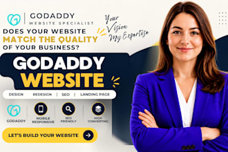 design redesign rebuild godaddy website migrate wordpress to godaddy expert