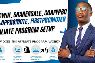 do awin, shareasale, uppromote, firstpromoter, goaffpro, affiliate program setup