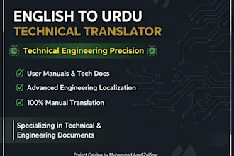 be your english to urdu technical translator and localizer