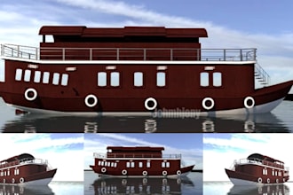 do 3d boat model, ship model, yatch design,3d animation, 3d interior, exterior