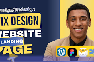create wix website design or redesign sqaurespace website and landing page
