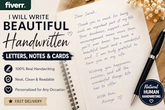 create realistic handwritten letters, notes, and cards