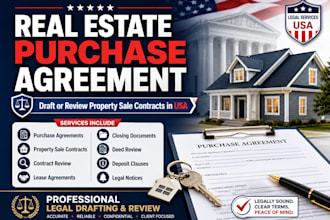 draft or review a real estate purchase agreement or property sale contract