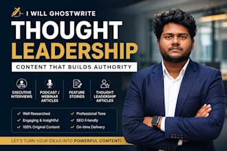 ghostwrite thought leadership articles for founders ceos and executives