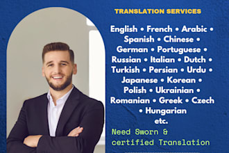 do sworn and certified translation for visa documents