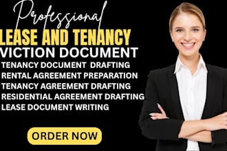 draft review tenancy agreements, lease, rental contract for landlords tenant