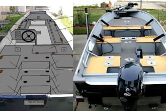 create aluminum fishing boat design and fabrication plans