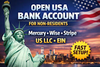 help you create a USA or non USA business bank account