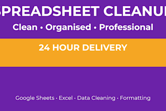 organise and format your google sheets or excel spreadsheet