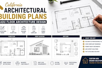 draw california architectural building plans adu floor architecture design