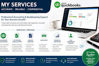 file your vat returns, create invoices in quickbooks, and self assessment