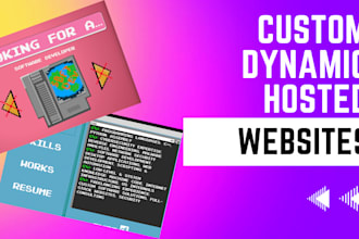 develop and host your dynamic website