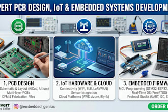 develop pcb design, iot and embedded systems