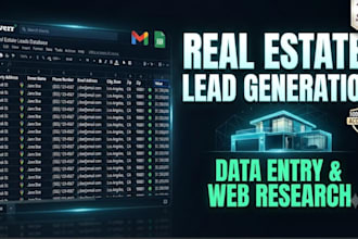 do real estate lead generation and google sheet data entry