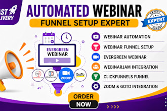 setup automated evergreen webinar funnel on webinarjam clickfunnels zoom goto