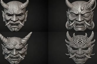 sculpt 3d cosplay mask 3d helmet model design and cosplay armor