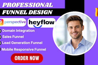 create high converting mobile marketing funnel using perspective and heyflow