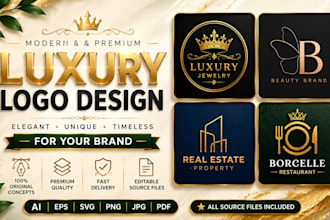 design a modern luxury logo for your business