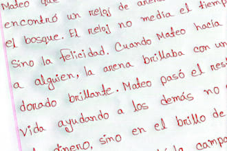do beautiful and neat handwriting in spanish, and arabic