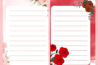 design beautiful printable floral lined journal interiors