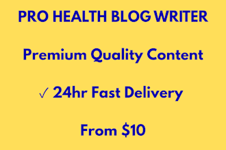 write SEO articles and blog posts with fast delivery