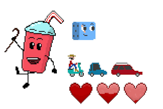 make a pixel art props and UI icons for your game