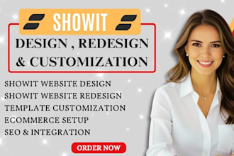 design and redesign showit website customize showit template update showit SEO