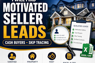 find real estate motivated seller leads cash buyer leads with skip tracing