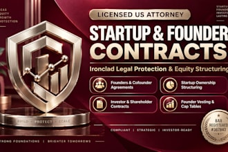 draft a startup founders agreement and cofounder contract