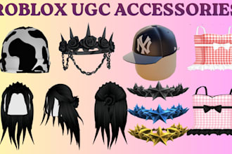 design roblox ugc accessories, hats, hair items for your avatar, game or store
