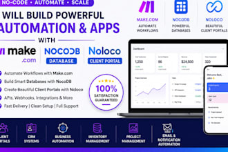 build make com automation nocodb database noloco client portal CRM