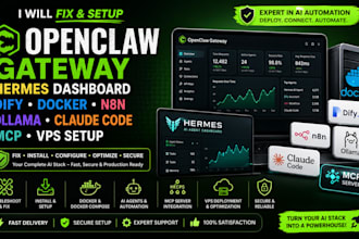 fix openclaw gateway hermes dashboard dify docker n8n ollama claude code mcp vps