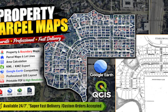 draw property parcel maps and google earth kml file