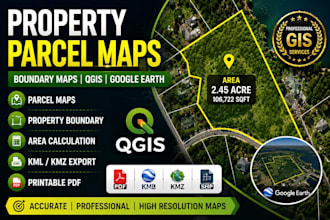 create property parcel maps, boundary maps and gis maps in qgis