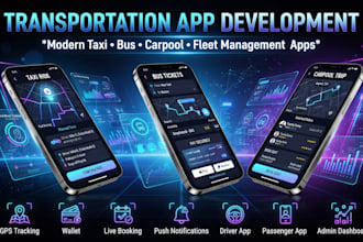 develop online bus booking app, ridesharing app, taxi booking app, carpool app