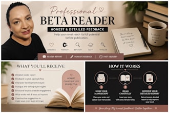 beta read your novel with detailed and honest feedback