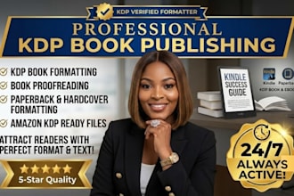 do book formatting, book proofreading and paperback formatting on amazon KDP