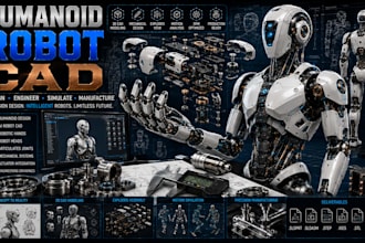 design custom ai robot and humanoid robot cad models