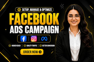setup and manage facebook ads, conversion with fb pixel and meta ads campaign