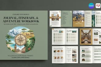 design travel journal trip itinerary planner adventure workbook travel freebies