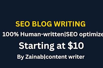 write SEO optimized blog posts and articles