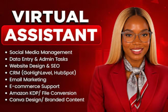 be your virtual assistant, admin, social media manager