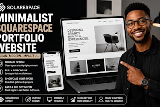 design a minimalist squarespace portfolio website