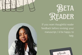 beta read your work thoroughly and promptly