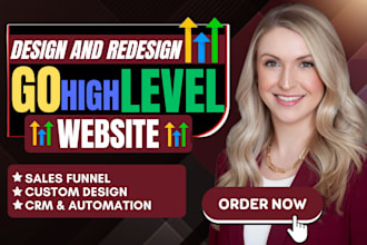 build gohighlevel website, funnel builder and go high level landing page