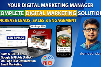 be your digital marketing manager for SEO, paid ads and social media