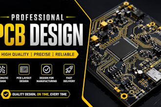 redraw circuit schematics, design pcb layouts with 3d review and drc checks
