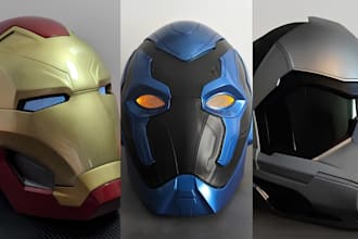 3d print and paint custom 3d mask 3d helmet cosplay mask halloween mask oni mask