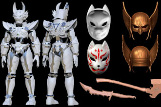 sculpt wearable cosplay 3d armor model 3d mask 3d helmet props for 3d printing