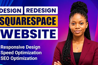 design suarespace website or squarespace landing page